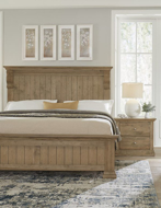 Picture of WARM NATURAL KING CORBEL BED