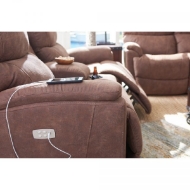 Picture of TROUPER POWER RECLINING LOVESEAT WITH CONSOLE AND POWER HEADRESTS