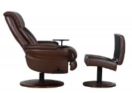 Picture of WILLIAM SWIVEL RECLINER WITH STORAGE OTTOMAN IN TOP GRAIN LEATHER