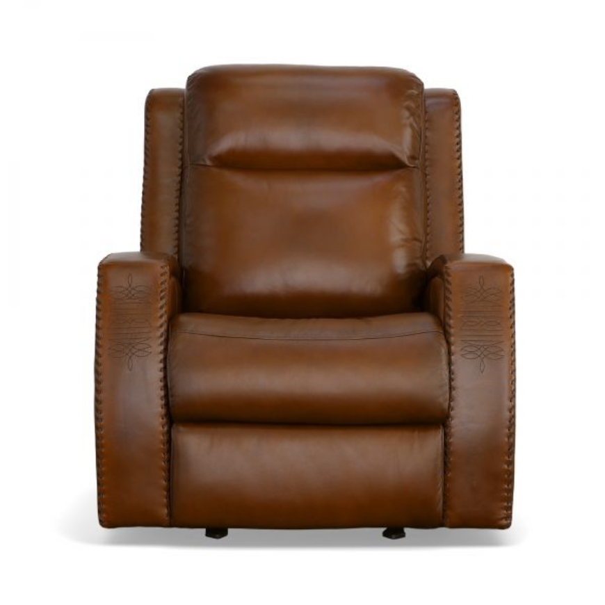 Picture of MUSTANG LEATHER POWER GLIDING RECLINER WITH POWER HEADREST