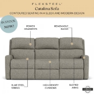 Picture of CATALINA FABRIC POWER RECLINING SOFA WITH POWER HEADRESTS